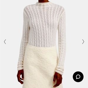 Theory cable knit mock neck sweater, 100% cashmere! Originally $295